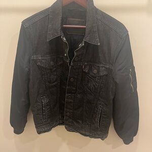 Levi's Black Denim Bomber Jacket